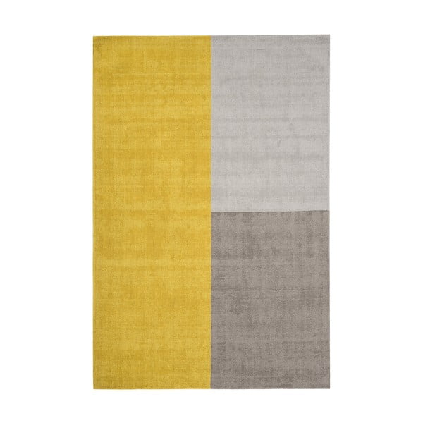 Dzelteni pelēks paklājs Asiatic Carpets Blox, 120 x 170 cm