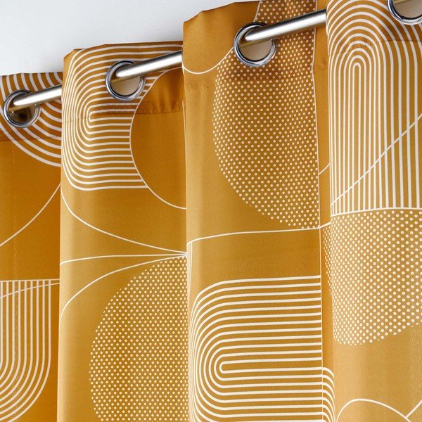 Vara krāsas aizkars 140x280 cm Esquisse – douceur d'intérieur-image-1