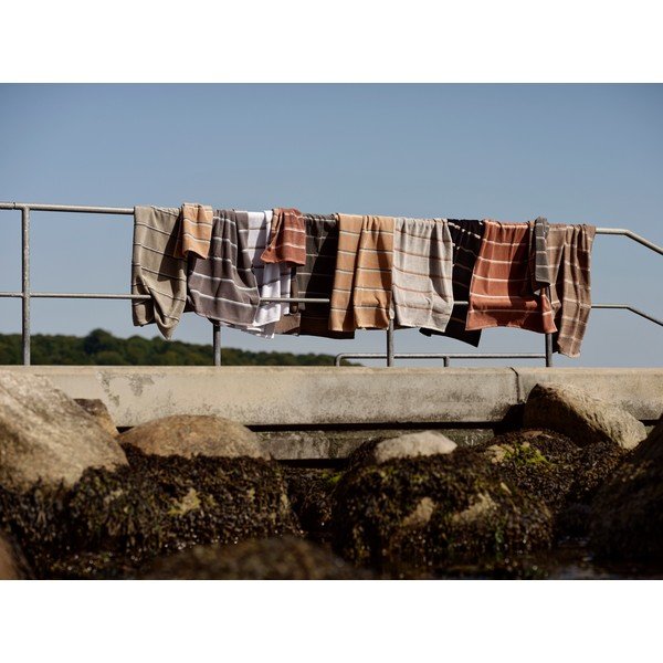 Melns/gaiši pelēks kokvilnas dvielis 70x140 cm Sauna – Zone-image-4