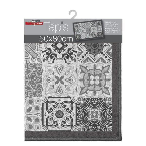 Pelēks mazgājams paklājs 50x80 cm Persane – douceur d'intérieur-image-2