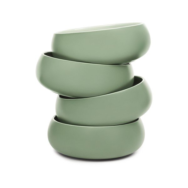 Zaļas akmensmasas zupas/ramen zupas bļodiņas (4 gab.) 1 l Aura Vira – Bonami Selection-image-4