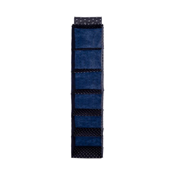 Tumši zils piekaramais organizators ar 6 nodalījumiem Kompaktora Kasuri Range, platums 30 cm-image-4