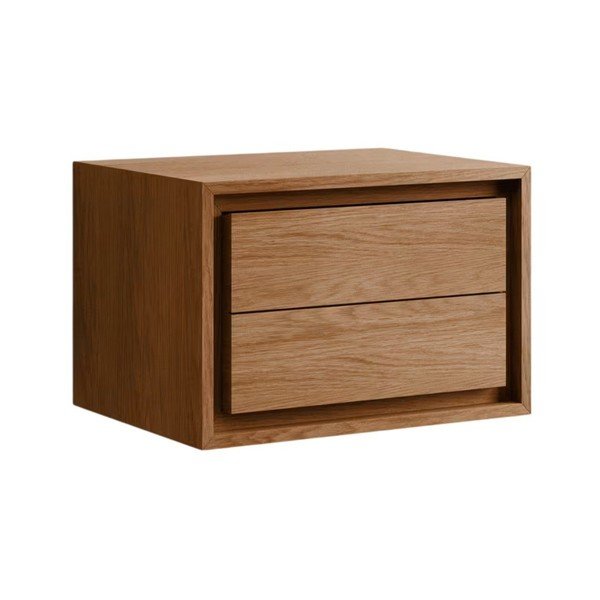 Brūns tīkkoka masīvkoka piekarams skapītis zem izlietnes 60x40 cm Kenta – Kave Home