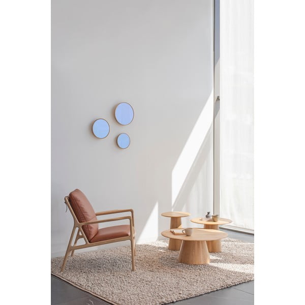 Ozola masīvkoka apaļš sānu galdiņš ø 55 cm Mushroom – Gazzda-image-1