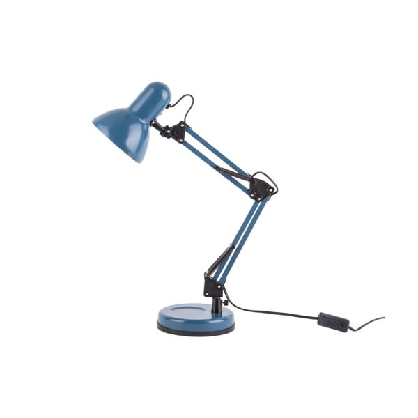 Zila galda lampa ar melnām detaļām Leitmotiv Hobby, ø 12,5 cm