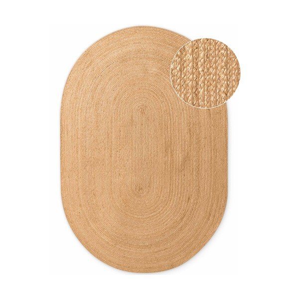 Dabīga toņa divpusējs/ar rokām darināts džutas paklājs 160x230 cm Braided – Hanse Home