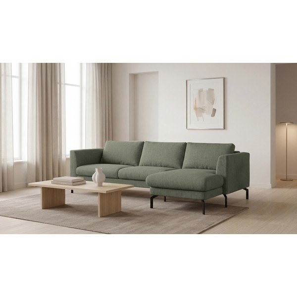 Tumši zaļš stūra dīvāns (ar labo stūri) Gomero – Scandic-image-1