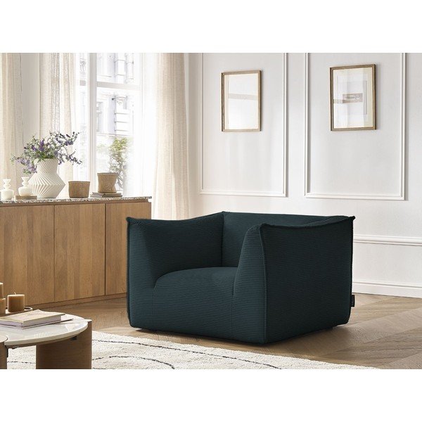 Tumši zils velveta atpūtas krēsls Giorgia – Bobochic Paris-image-1