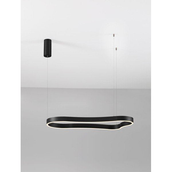 Matēti melna alumīnija LED piekaramā lampa ar regulējamu spilgtumu Dussa – Nova Luce-image-4