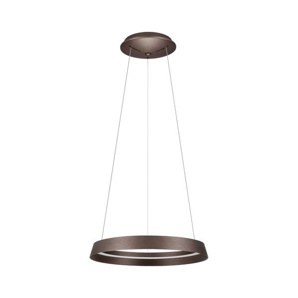 Brūna alumīnija LED piekaramā lampa ar regulējamu spilgtumu ar akrila stikla abažūru ø 45 cm Ormi – Nova Luce