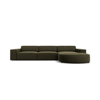 Zaļš samta stūra dīvāns (labais stūris) Jodie – Micadoni Home