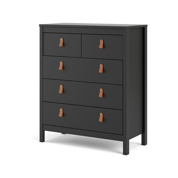 Melna augsta kumode 82x99 cm Madrid – Tvilum-image-4