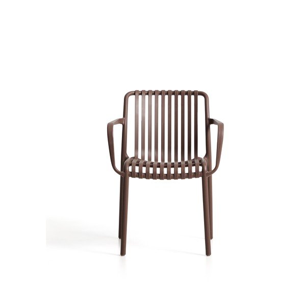 Brūns plastmasas dārza krēsls Isabellini – Kave Home-image-4