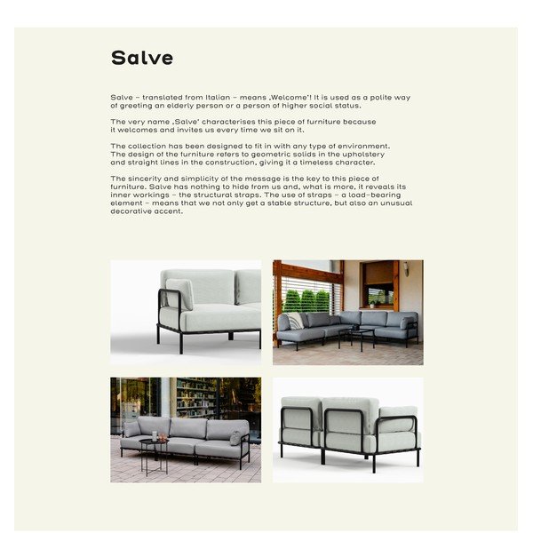 Gaiši pelēks polsterēts dārza atpūtas krēsls Salve – Sit Sit-image-1