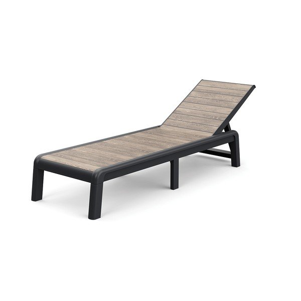 Brūns plastmasas regulējams/saliekams dārza zvilnis Deco Porto – Keter-image-2