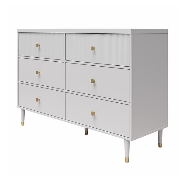 Pelēka zema kumode 138x93 cm Elizabeth – CosmoLiving by Cosmopolitan-image-3