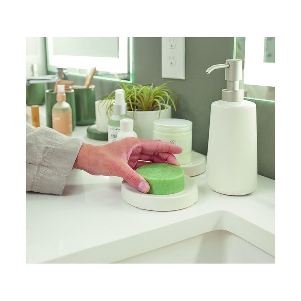 Balts keramikas ziepju trauks iDesign Eco Vanity-image-4
