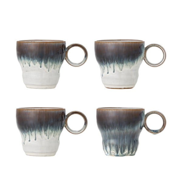 Zilas akmensmasas tasītes (4 gab.) 300 ml Nigel – Bloomingville