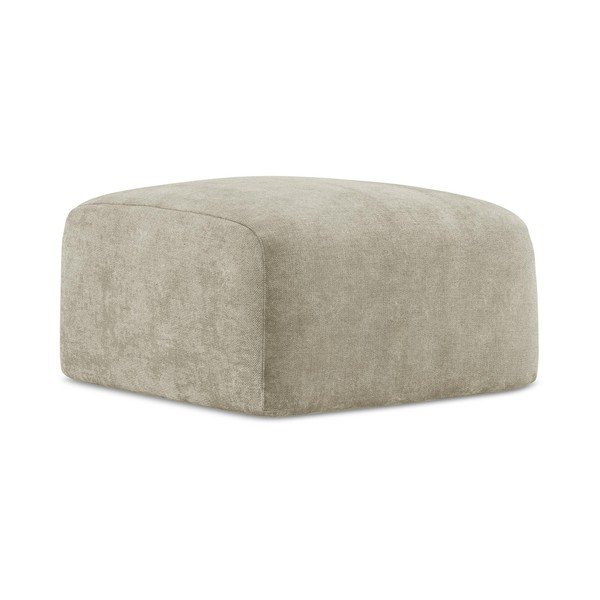 Bēšs kāju soliņš no šenila auduma Leila – Makamii-image-3