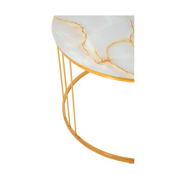 Žurnālgaldiņš zelta krāsā Mauro Ferretti Simple Paris, ⌀ 70 cm-image-4