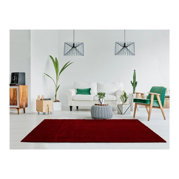 Tumši sarkans paklājs Universal Unic Liso Rojo, 65 x 120 cm-image-2