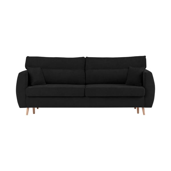 Melns trīsvietīgs dīvāns ar glabāšanas vietu Cosmopolitan Design Sydney, 231 x 98 x 95 cm