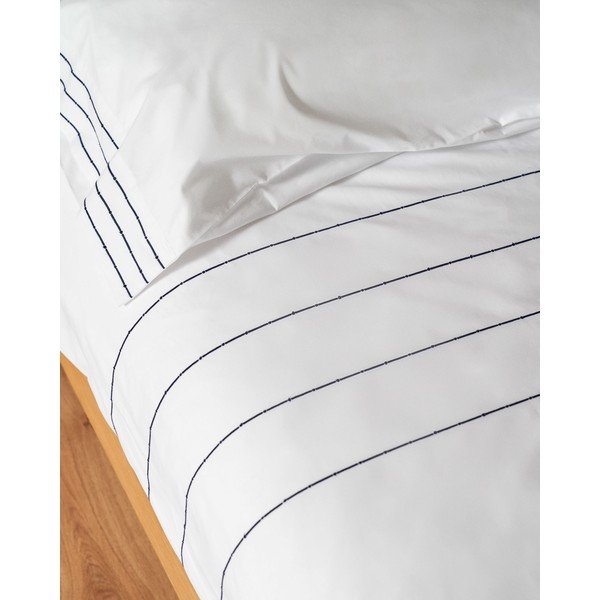 Balta divguļamā gultas veļa no kokvilnas perkala 240x260 cm Cintia – Kave Home-image-4