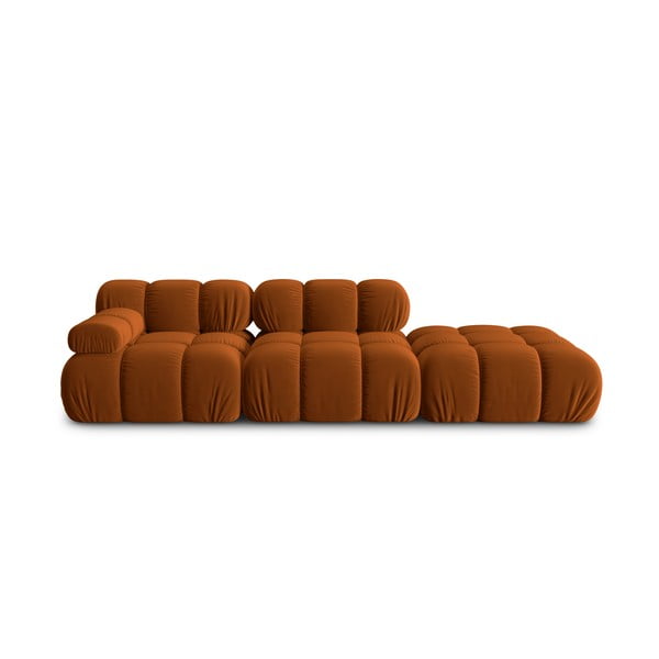 Oranžs samta dīvāns 282 cm Bellis – Micadoni Home