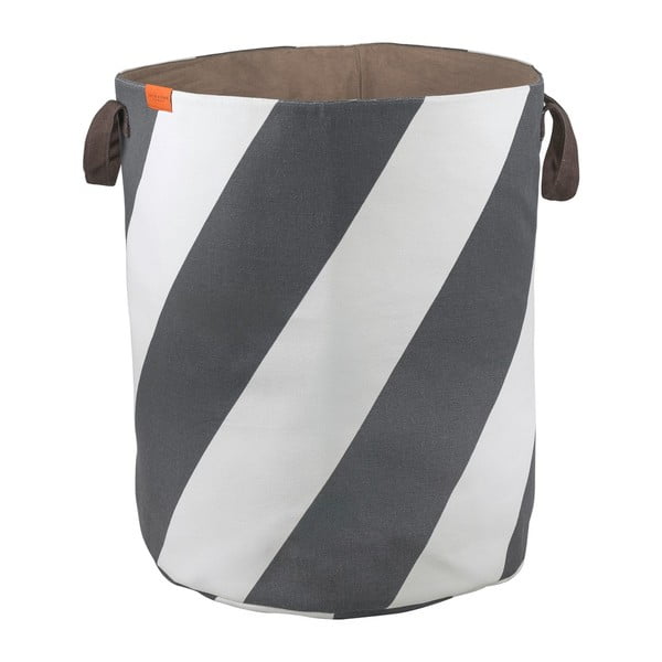 Pelēks/krēmkrāsas tekstila veļas grozs 5 l Diagonal – Mette Ditmer Denmark-image-2