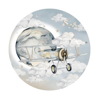 Bērnu sienas uzlīme Dekornik Plane in a Circle, ø 150 cm