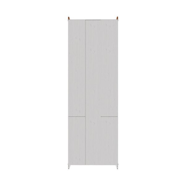 Balts/dzintara dzeltens priedes masīvkoka skapītis 74x223x37 cm Anita – Støraa-image-4
