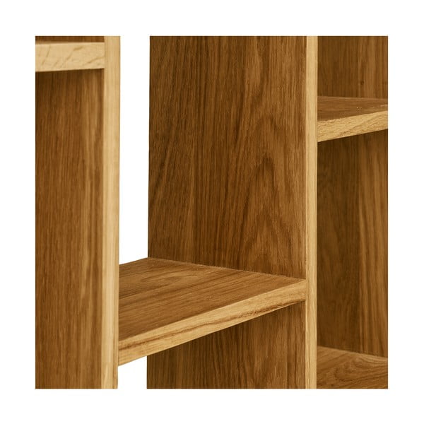 Dabīga toņa daudzlīmeņu ozola masīvkoka sienas plaukts 15 cm Townsville – House Nordic-image-3