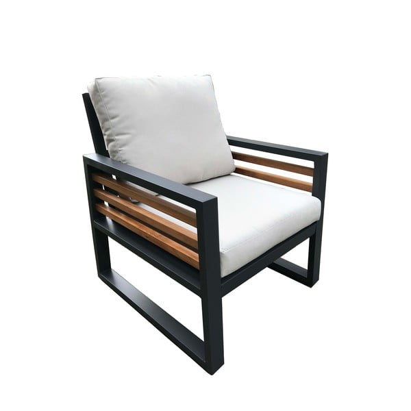 Pelēks alumīnija dārza atpūtas komplekts 5 personām Colmar – Rojaplast-image-2