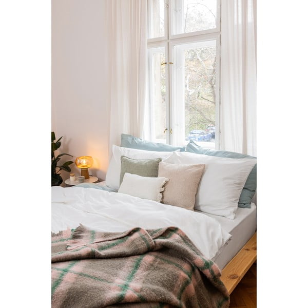 Balta divguļamā gultas veļa no mikrosatīna 200x200 cm Basic – Bonami Essentials-image-3