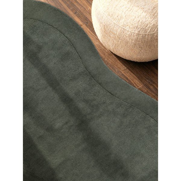 Tumši zaļš ar rokām darināts paklājs no vilnas maisījuma 125x200 cm Kari Organic – Villeroy&Boch-image-3