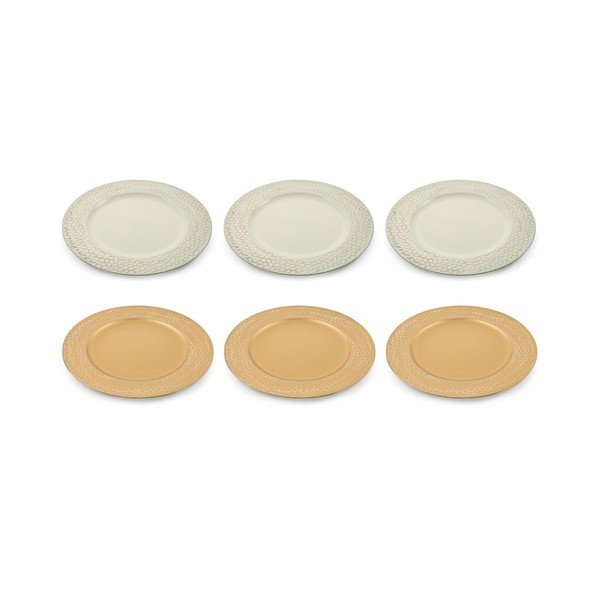 6 dekoratīvo Ziemassvētku plastmasas šķīvju komplekts Villa d'Este XMAS Piatto Martellato, ⌀ 33 cm