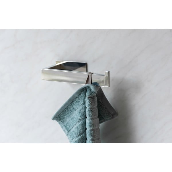 Pašturošs nerūsējošā tērauda dvieļu turētājs spīdīgā sudraba krāsā Genova – Wenko-image-1