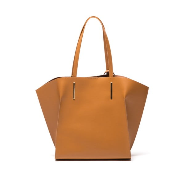 Brūna ādas rokassoma Mangotti Kalina-image-1