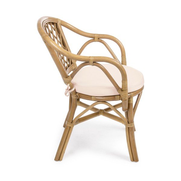 Dabīga toņa masīvkoka/rotangpalmas dārza krēsls Athina – Bizzotto-image-3