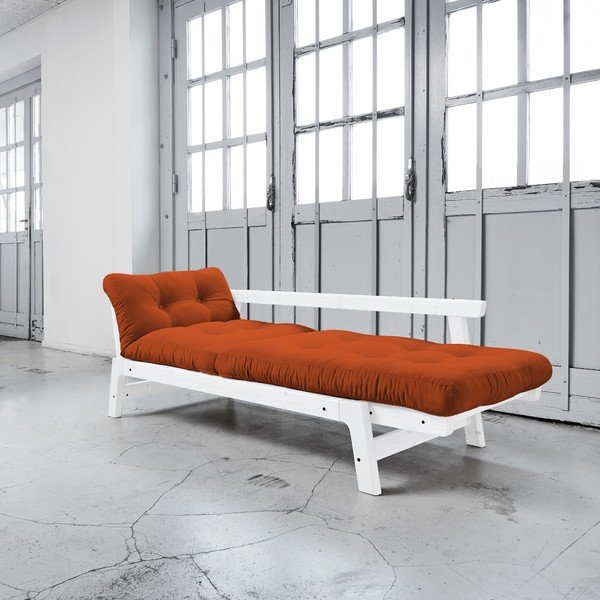 Dīvāns gulta Karup Step White/Orange-image-2