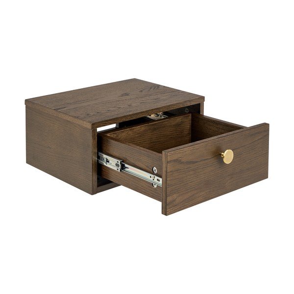 Tumša dabīga toņa naktsskapītis ar ozolkoka imitāciju Monfort – Actona-image-3