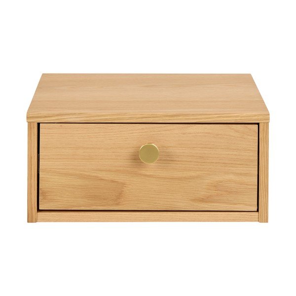 Gaiša dabīga toņa naktsskapītis ar ozolkoka imitāciju Monfort – Actona