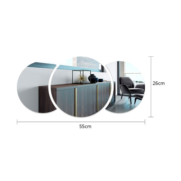 Sienas uzlīme 26x26 cm Half–moon Mirror – Ambiance-image-2