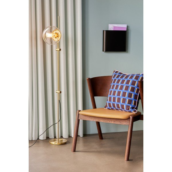 Misiņa krāsas stāvlampa ar stikla abažūru (augstums 147 cm) Bubble – Hübsch-image-1