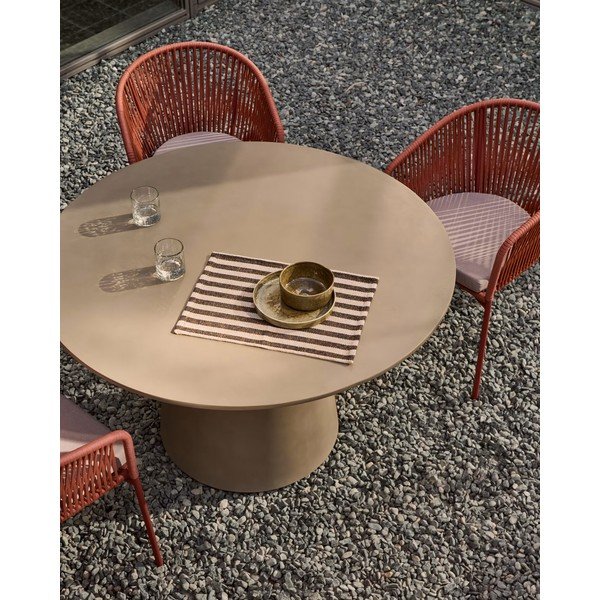 Betona āra ēdamgalds Kave Home Itai, ⌀ 120 cm-image-2