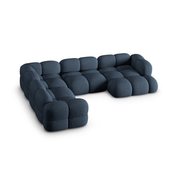 Tumši zils stūra dīvāns (ar kreiso stūri/U veida) Loretto – Cosmopolitan Design