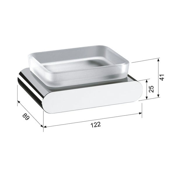 Balts stikla sienas ziepju trauks Flori – Sapho-image-1