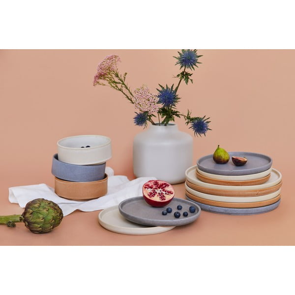 Pelēku keramikas trauku komplekts (12 gab.) Bonami Selection Malia-image-4