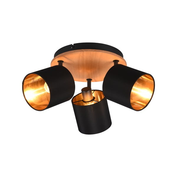 Melna/dabīga toņa prožektora tipa lampa ø 12 cm Tommy – Reality-image-2