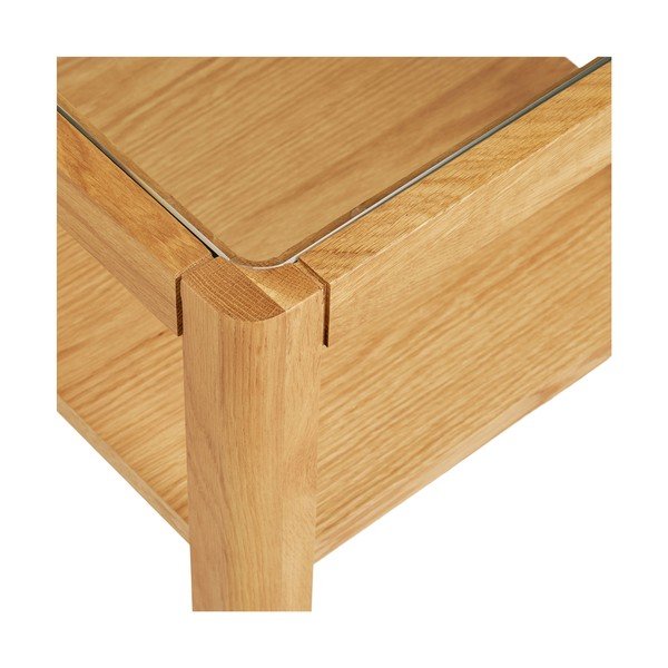 Sānu galdiņš ar stikla galda virsmu 40x40 cm Lourmarin – House Nordic-image-4